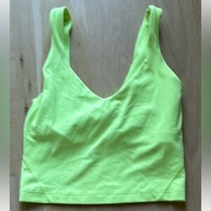 lululemon athletica Neon Green Tank Top